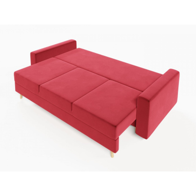 Ausklappbares gepolstertes Sofa KOMAS, Rot