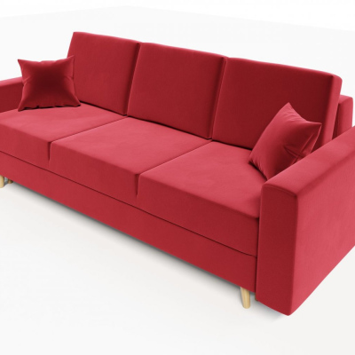 Ausklappbares gepolstertes Sofa KOMAS, Rot