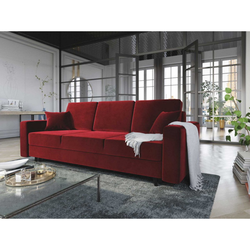 Ausklappbares gepolstertes Sofa KOMAS, Rot