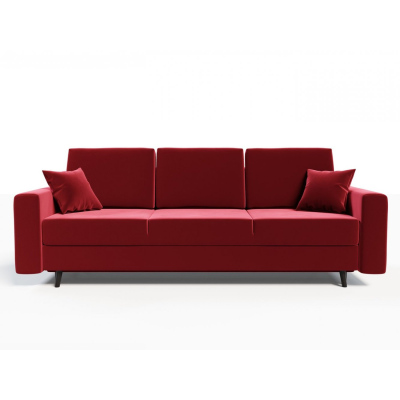 Ausklappbares gepolstertes Sofa KOMAS, Rot