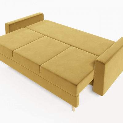 Ausklappbares gepolstertes Sofa KOMAS, Gelb