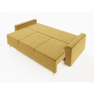 Ausklappbares gepolstertes Sofa KOMAS, Gelb