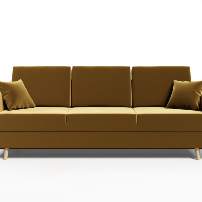 Ausklappbares gepolstertes Sofa KOMAS, Gelb