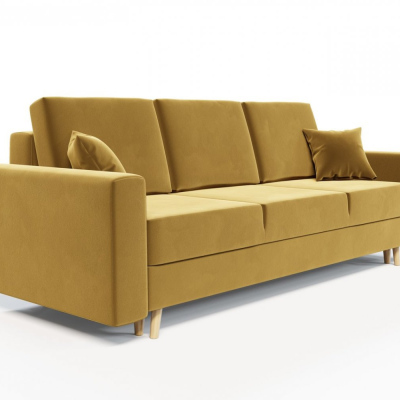 Ausklappbares gepolstertes Sofa KOMAS, Gelb