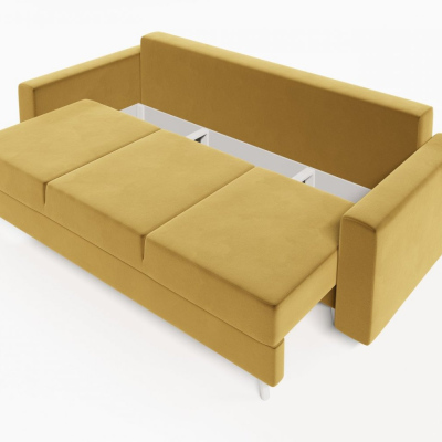 Ausklappbares gepolstertes Sofa KOMAS, Gelb