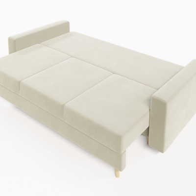 Ausklappbares gepolstertes Sofa KOMAS, Cremefarben