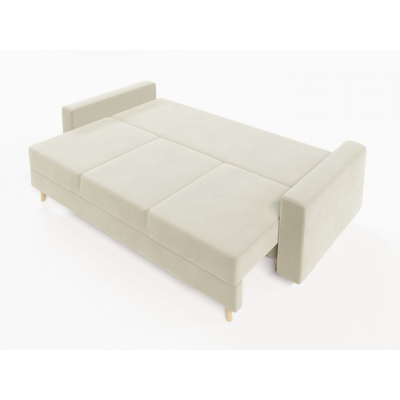 Ausklappbares gepolstertes Sofa KOMAS, Cremefarben