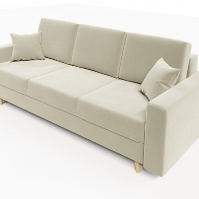 Ausklappbares gepolstertes Sofa KOMAS, Cremefarben