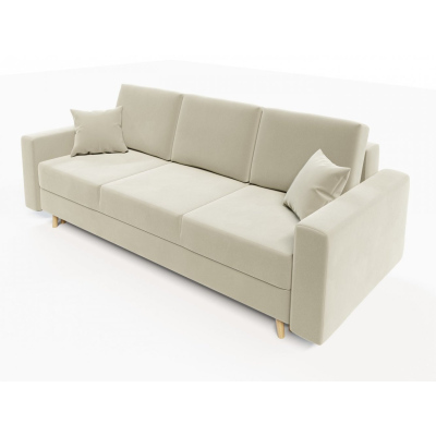 Ausklappbares gepolstertes Sofa KOMAS, Cremefarben