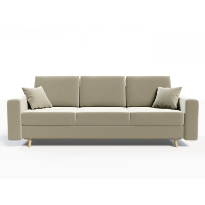 Ausklappbares gepolstertes Sofa KOMAS, Cremefarben