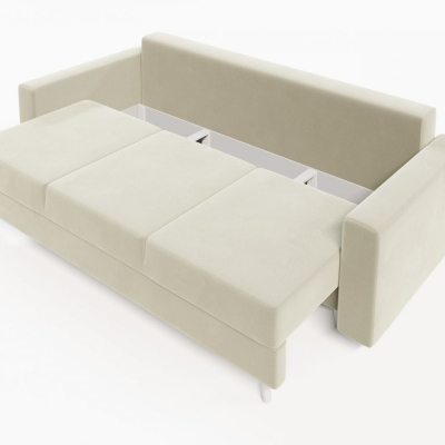 Ausklappbares gepolstertes Sofa KOMAS, Cremefarben