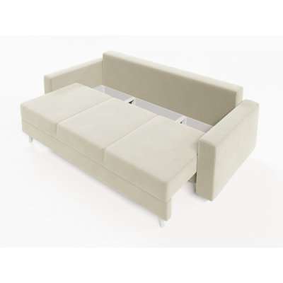 Ausklappbares gepolstertes Sofa KOMAS, Cremefarben