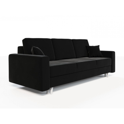 Ausklappbares gepolstertes Sofa KOMAS, Schwarz