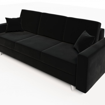 Ausklappbares gepolstertes Sofa KOMAS, Schwarz