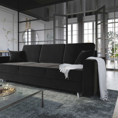 Ausklappbares gepolstertes Sofa KOMAS, Schwarz