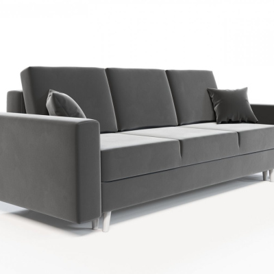 Ausklappbares gepolstertes Sofa KOMAS, Grau 1