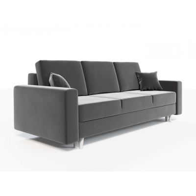 Ausklappbares gepolstertes Sofa KOMAS, Grau 1