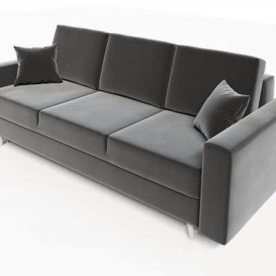 Ausklappbares gepolstertes Sofa KOMAS, Grau 1