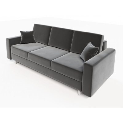 Ausklappbares gepolstertes Sofa KOMAS, Grau 1