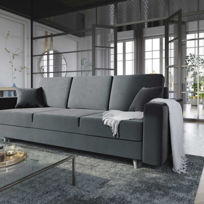 Ausklappbares gepolstertes Sofa KOMAS, Grau 1