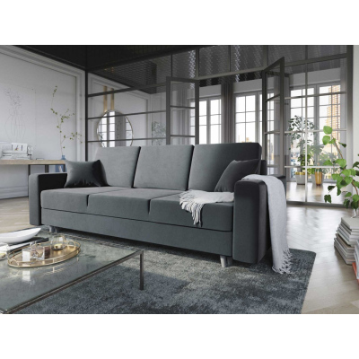 Ausklappbares gepolstertes Sofa KOMAS, Grau 1