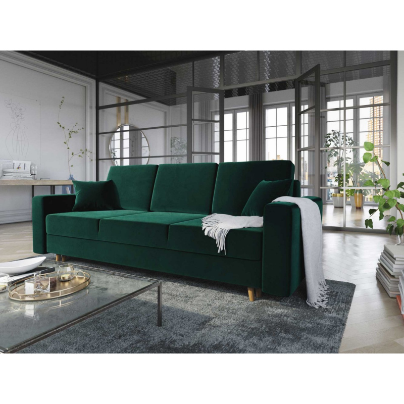 Ausklappbares gepolstertes Sofa KOMAS, Grün 1