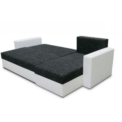 Ecksofa ANGELIKA, Schwarz + Grau