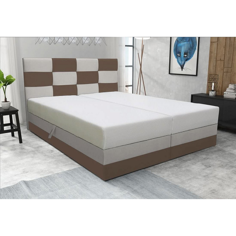 Polsterbett MARLEN 180x200, Braun + Beige