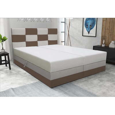 Polsterbett MARLEN 180x200, Braun + Beige