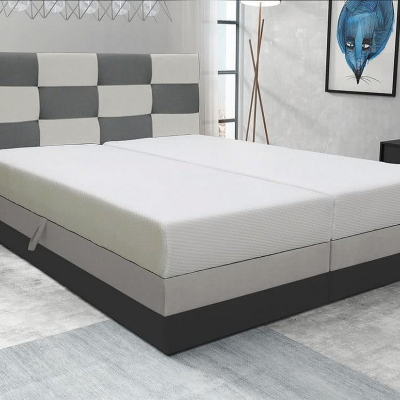 Designbett MARLEN 180x200, Grau + Beige