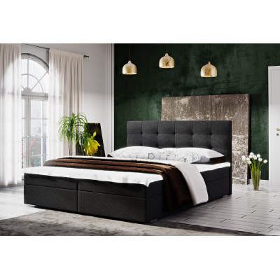 Modernes Bett 140x200 STIG II mit Stauraum – Anthrazit