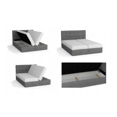 Modernes Bett 140x200 STIG II mit Stauraum – Anthrazit