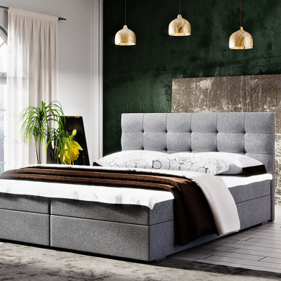 Modernes Bett mit Stauraum STIG II 140x200, grau