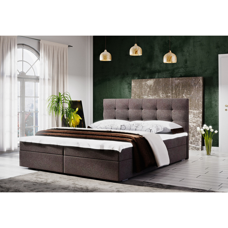 Modernes Bett 160x200 STIG II mit Stauraum – braun